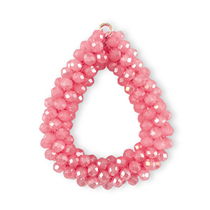 Top Faceted charms drop Fruit Dove Pink