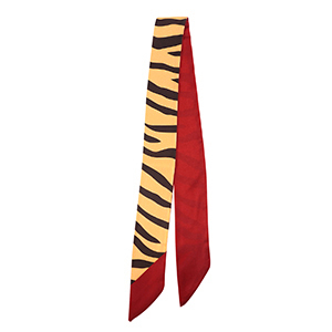 Bandana scarf with zebra print Camel-Dark Brown-Rust Red