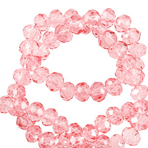 Top faceted beads 4x3mm disc Peonia Pink