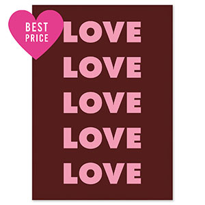 BY31&reg; Jewellery cards "Love" Dark Brown-Dark Pink