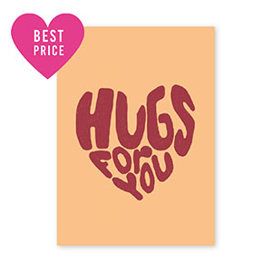 BY31&reg; Jewellery cards "Hugs for you" Peachy Orange-Rust Red