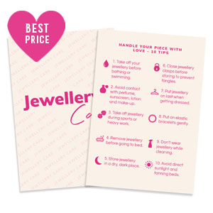 BY31&reg; Jewellery cards "Jewellery care" Off White-Pink