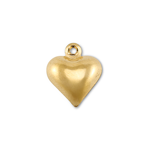Stainless steel charms heart Gold