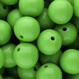 18 mm DQ acrylic beads shiny Vibrant Green 16-6339 TCX