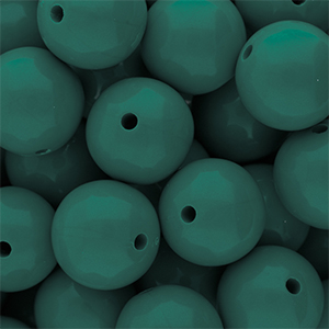 18 mm DQ acrylic beads shiny Mediterranea Green 19-4517 TCX