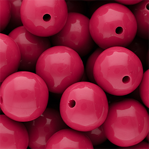16 mm DQ acrylic beads shiny Fuchsia 17-2031 TCX
