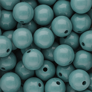 14 mm DQ acrylic beads shiny Cameo Blue 15-4414 TCX