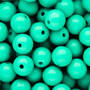 12 mm DQ acrylic beads shiny Cabbage Green 13-5714 TCX