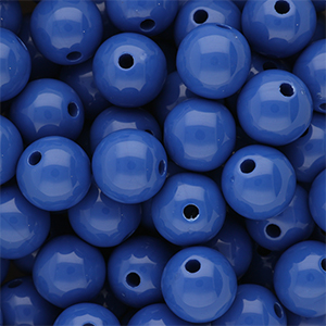 12 mm DQ acrylic beads shiny Dazzling Blue 18-3949 Tcx