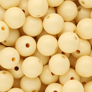 12 mm DQ acrylic beads shiny Pastel Yellow 11-0616 TPG