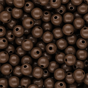 10 mm DQ acrylic beads shiny Cappuccino Brown 19-1220 TCX