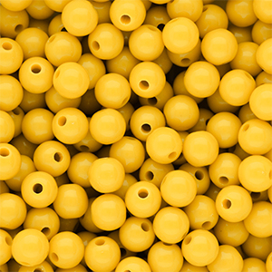 8 mm DQ acrylic beads shiny Vibrant Yellow 13-0858 TCX