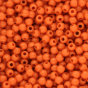 6 mm DQ acrylic beads shiny Orange Peel 16-1359 TCX
