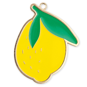 Metal charms lemon Gold-Yellow-Green