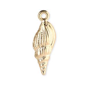 Metal charms shell Gold