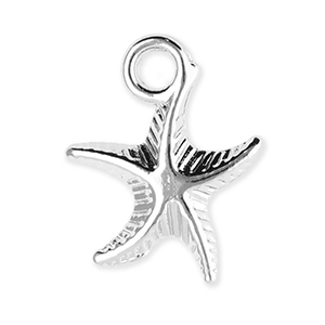 Metal charms starfish Silver