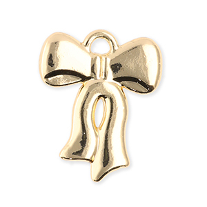Metal charms bow Gold