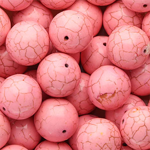 Beads Ceramic 20mm Pink