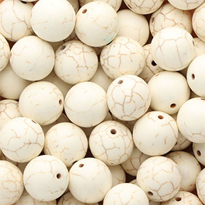 Beads Ceramic 16mm White