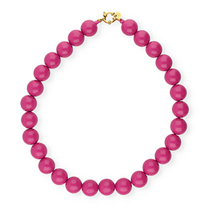 BY31&reg; 16mm acryl bead necklaces shiny Rose Violet 17-2624 TCX-Gold