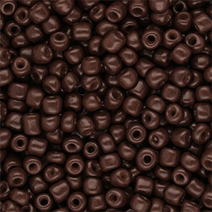 Glass seed beads 6/0 (4mm) Dark Brown