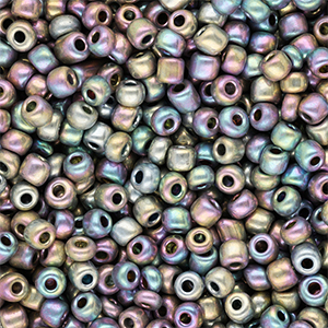Glass seed beads 6/0 (4mm) Metallic Shine Multicolour Galaxy