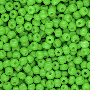 Glass seed beads 6/0 (4mm) Green