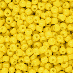 Glass seed beads 6/0 (4mm) Yellow