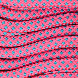 Trendy paracord 8mm Neon Pink-Blue