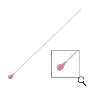 BY31&reg; Stainless steel findings headpins with ball 70mm Silver-Lavender Purple