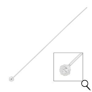 BY31&reg; Stainless steel findings headpins with ball 70mm Silver