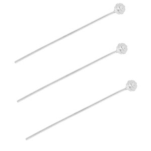 BY31&reg; Stainless steel findings headpins with ball 35mm Silver