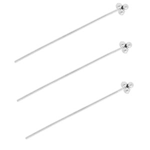 BY31&reg; Stainless steel findings headpins with spheres 35mm Silver