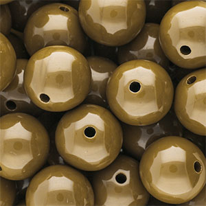 16 mm DQ acrylic beads shiny Wood Thrush 17-1129 Tcx