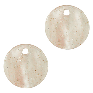 Resin pendants 12mm Sand Beige