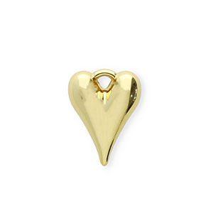 Acrylic charms heart Gold