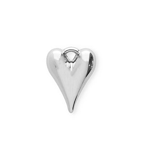 Acrylic charms heart Silver