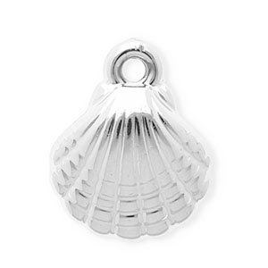 Acrylic charms shell Silver