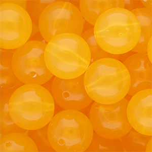 16 mm DQ&reg; acrylic beads shiny Warm Yellow
