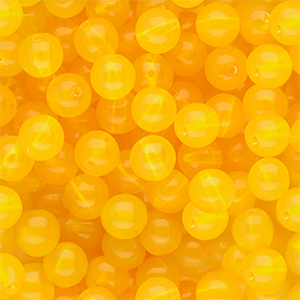 10 mm DQ&reg; acrylic beads shiny Warm Yellow