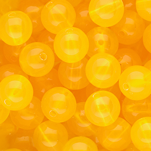 12 mm DQ&reg; acrylic beads shiny Warm Yellow