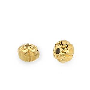Stainless steel beads flower Gold