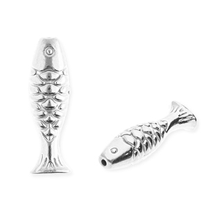 Stainless steel beads fish Silver