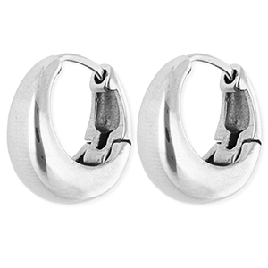 Stainless steel earrings / creoles Silver