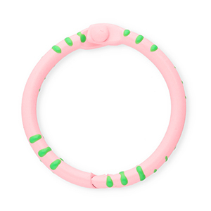 Colourful jewellery findings key chain ring Light Pink-Green