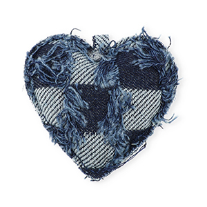 Statement charms heart denim-look Dark Denim Blue