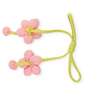 Statement charms flower Salmon Pink-Lime Green