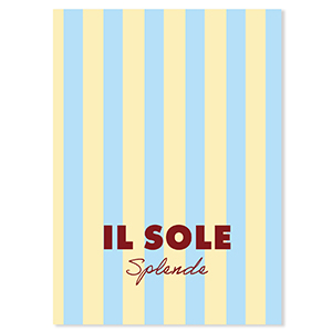 BY31&reg; Jewellery cards "Il sole splende" Yellow-Light Blue-Mahogany Red