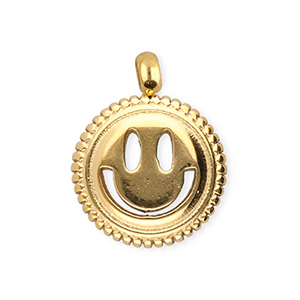 BY31&reg; Stainless steel charms smiley Gold