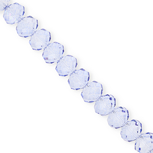 Top faceted beads 8x6mm disc Blue